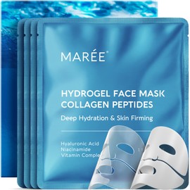 MAREE- Hidratación profunda cada mascarilla de colágeno para el rostro brinda una hidratación intensa y aumenta la elasticidad. Estas mascarillas,
