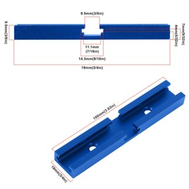 iMetrx 8PCS T-Track Intersection for Woodworking with Screws,Double-Cut Jig Profile Universal T-Tracks Blue