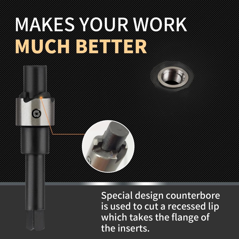 SENNMONN M11X2.0 Metric Thread Repair Kit with Insert HSS Drill,
