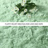 Pettop Fluffy Sage Green Rug for Bedroom Living Room, 3x5