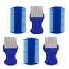 HESSION 6 Pack Flea Lice Combs Removal Dandruff Comb with