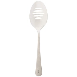 Mercer Culinary 18-8 Stainless Steel Plating Spoon with Slotted Bowl, 9-Inch