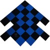 96 Pack Black/BLUE 12"X 12"X1" Acoustic Panels Studio Soundproofing Foam Wedge Tiles,