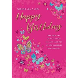 Modern Open Female Birthday Card - 9 x 6 inches - Regal Publishing