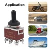 ACEIRMC 4Pcs Momentary Toggle Switch 12V DC 30A DPDT (ON)-Off-(ON)