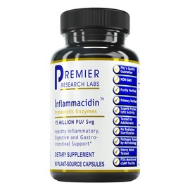 Premier Research Labs Inflammacidin - Supports GI & Digestive Health* - Enzymes for Digestion - Vegan & Organic Ingredients - 90 Plant-Source Capsules
