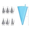 Royal Icing Piping Bags and Tips Set with 6 Small
