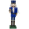 Northlight 14" Blue and Gold Wooden Mail Carrier Christmas Nutcracker