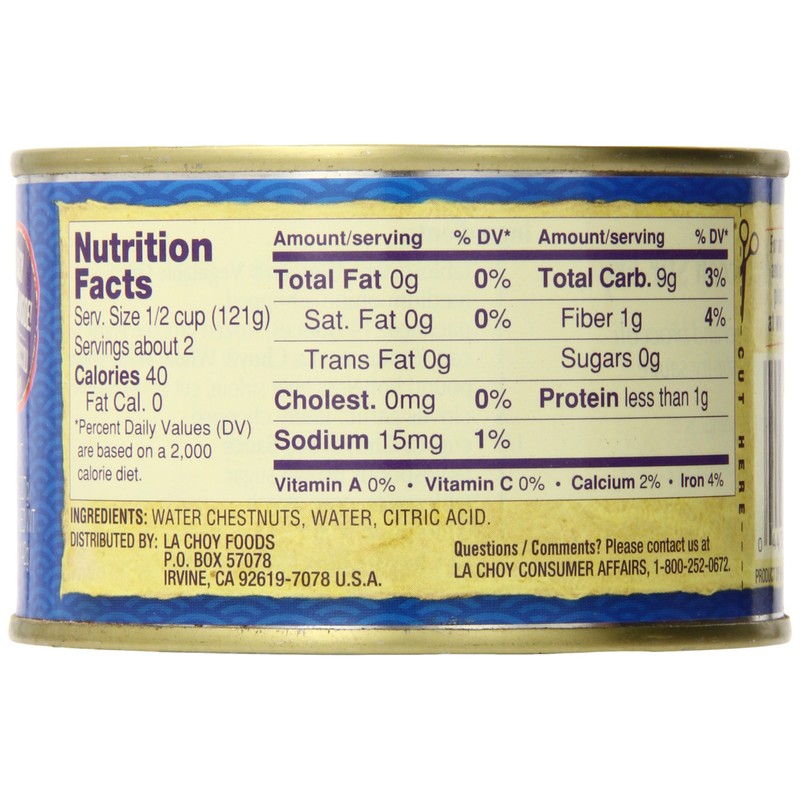 La Choy Water Chestnuts, 8 Ounce (Pack of 12)