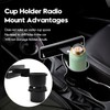 Upgrade Cup Holder Radio Mount, CB Radio Mounting Brackets Drinks