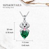 OUTANG Golden Retriever Dog Necklace with Synthetic Birthstone Dog Pendant