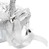 Wedding Flower Girl Basket Silver Hand Flower Basket Romantic Rhinestone