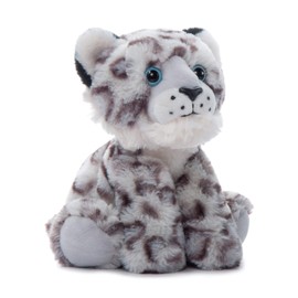 The Petting Zoo Snow Leopard Stuffed Animal Plushie, Gifts for Kids, Wild Onez Wildlife Animals, Leopard Plush Toy 9 inches