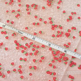 Framendino, 100g Strawberry Slime Charms Resin Flatbacks Polymer Clay Sprinkles for DIY Crafts Decoration