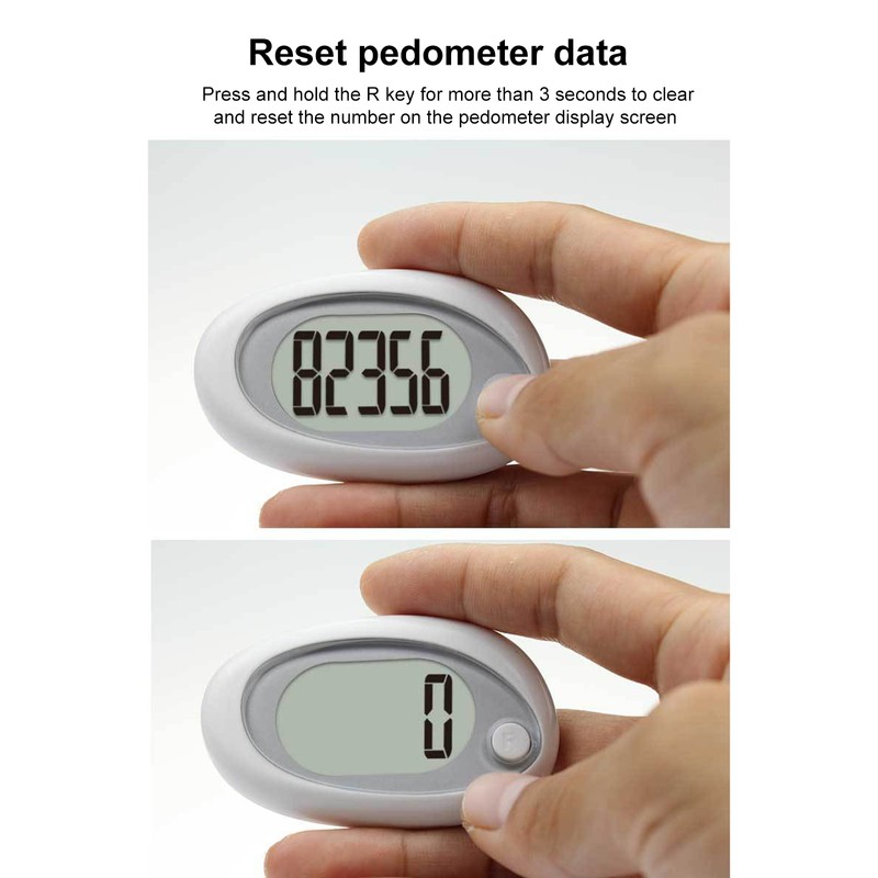 3D Sensor Pedometer Step Counting Device Clip-on Pedometer with Detachable