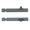 Grey Aluminium Alloy Solid Slide Latch Bolt Heavy Duty Thickened