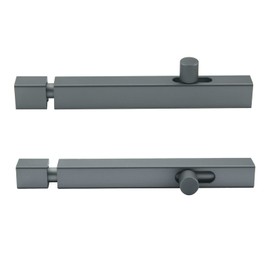 Grey Aluminium Alloy Solid Slide Latch Bolt Heavy Duty Thickened Barrel Door Bolt Concealed Surface Gate Lock Slide Latch(3 Pieces)