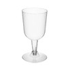 Party Essentials Disposable 2-Piece Plastic Wine Glasses/Stemmed Cups, For Drinks,