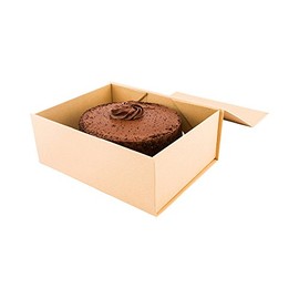 Restaurantware 12 x 10 x 5 Inch Magnetic Gift Boxes 10 Sturdy Collapsible Gift Boxes - For Groomsman And Bridesmaid Proposals Built-In Lid Kraft Paper Luxury Storage Boxes Food Safe Grease-Resistant