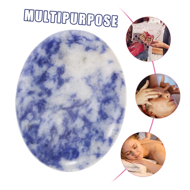 Baluue 2sets Mini Thumb Stone for Anxiety Relief Natural Massage