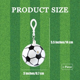 MIUPOO Soccer Water Gun Ball Keychain,Football Keyrings,World Cup Soccer Key Chain,Soccer Gifts,Sports Fan Gift,Backpack charm Pendant Key Chains,Prank Water Gun,1 Piece