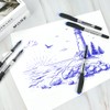 OFFCUP Rollerball Pen, Pack of 10 Rollerball Pens, Blue, 0.5