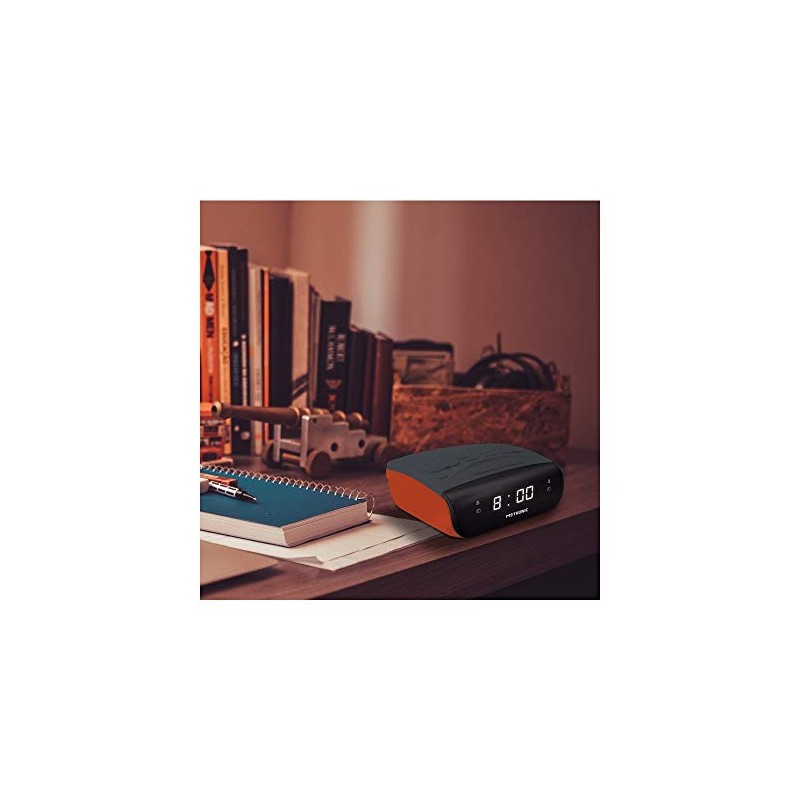 Metronic Radio/Alarm Clock Grey Orange