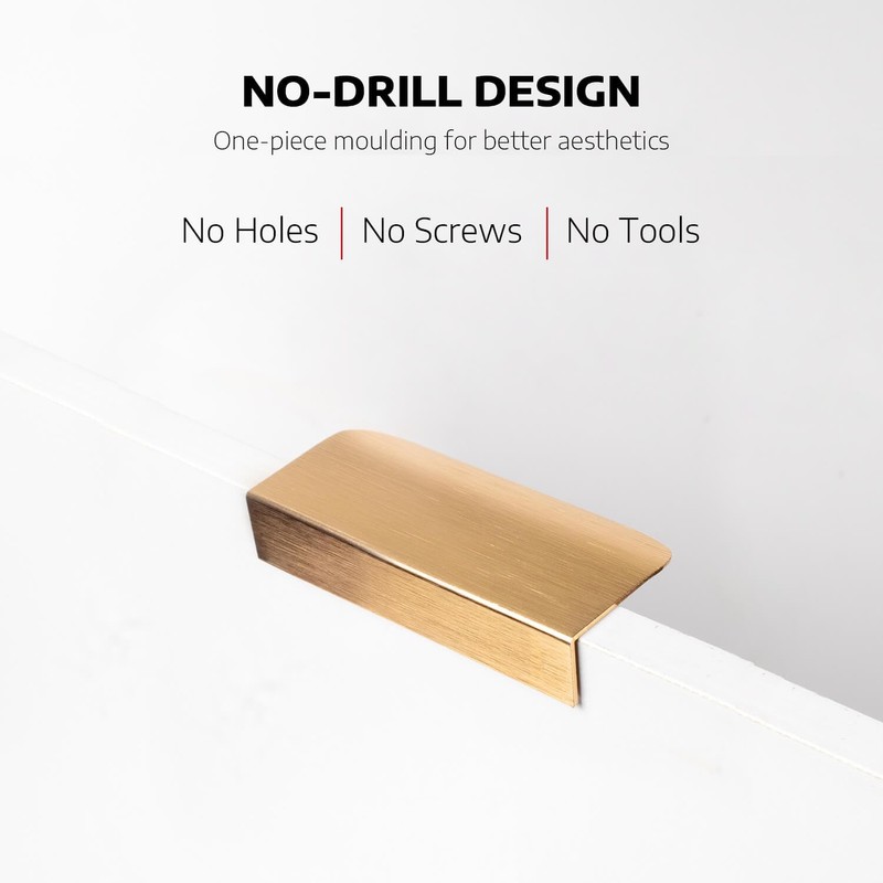 RVPEKUPE 5-Pack Adhesive Edge Finger Pulls for Cabinets No Drill