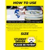 Student Driver Car Magnet Cute Hamster - Weather - Resistant