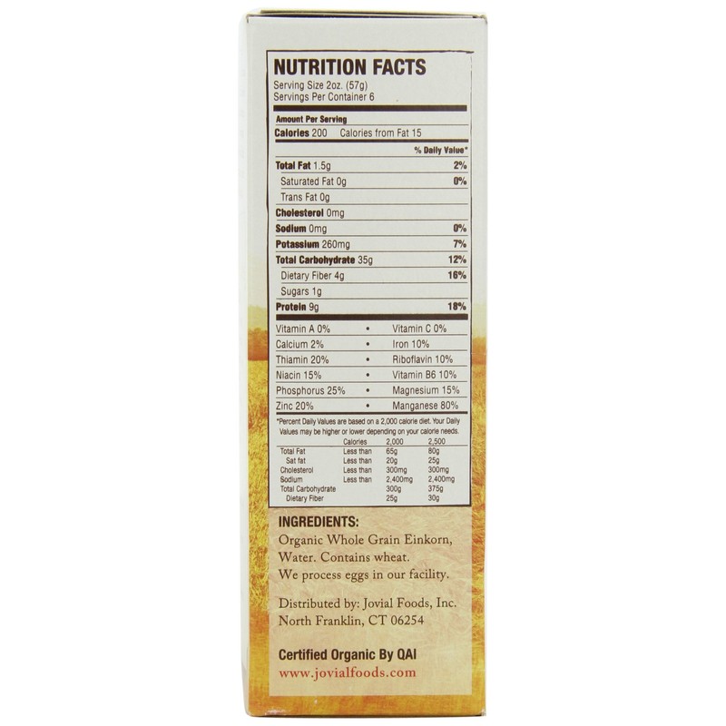 Jovial Penne Rigate Einkorn Pasta | Organic Whole Grain Penne
