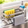 Stainless Steel Sink Cleaning Tools Storage Rack – Multifunctional Drainable