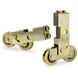 Hongbo 2Pcs Patio Door Rollers, 1-1/4 Inch Steel Ball Wheel Bearing, Adjustable Sliding Patio Door Rollers, Heavy-Duty Tandem Roller Assembly for Sliding Glass Doors, Screen Doors, Gates, and Windows