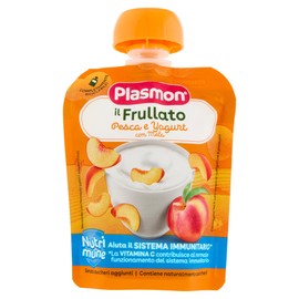 Plasmon Frullato Nutrimune Pesca Yogurt - 6 Sacchettini da 85g Ciascuno