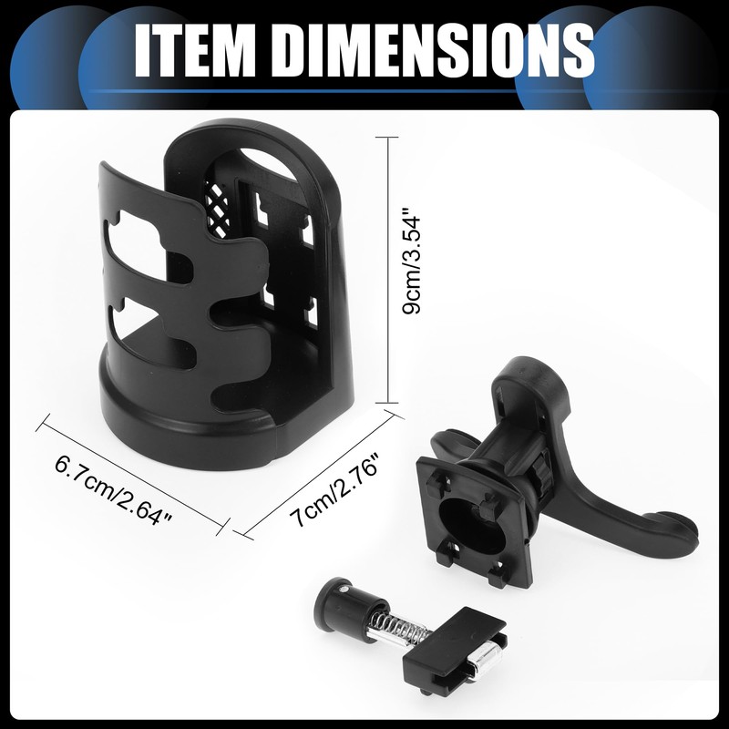 INFINAUTO Cup Holder, 2.05" Car Center Console Armrest Add-On Cup
