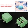 50pcs 2Pin Terminal Block Connector, 5mm Pitch Green PCB Universal