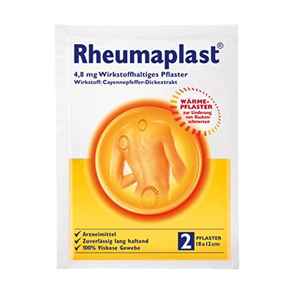 Hansaplast Rheumaplast / Heat Plasters Pack of 6 (18 x 12 cm)