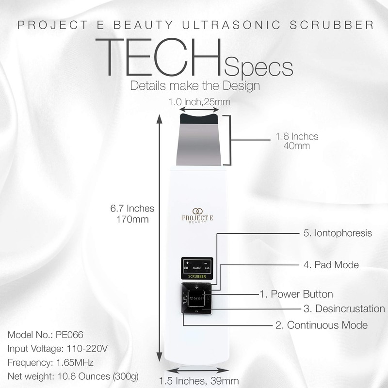 Wireless Ultrasonic Skin Care Scrubber by Project E Beauty |