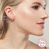 Cscreolen 925 Silver Small for Girls Heart Earrings for Women