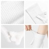 1 Pair Soft Socks White Holding Hands, Compression Knee High