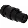 Squareplug SPX-FBK, Low Profile Heavy Duty Female 3 Pin XLR