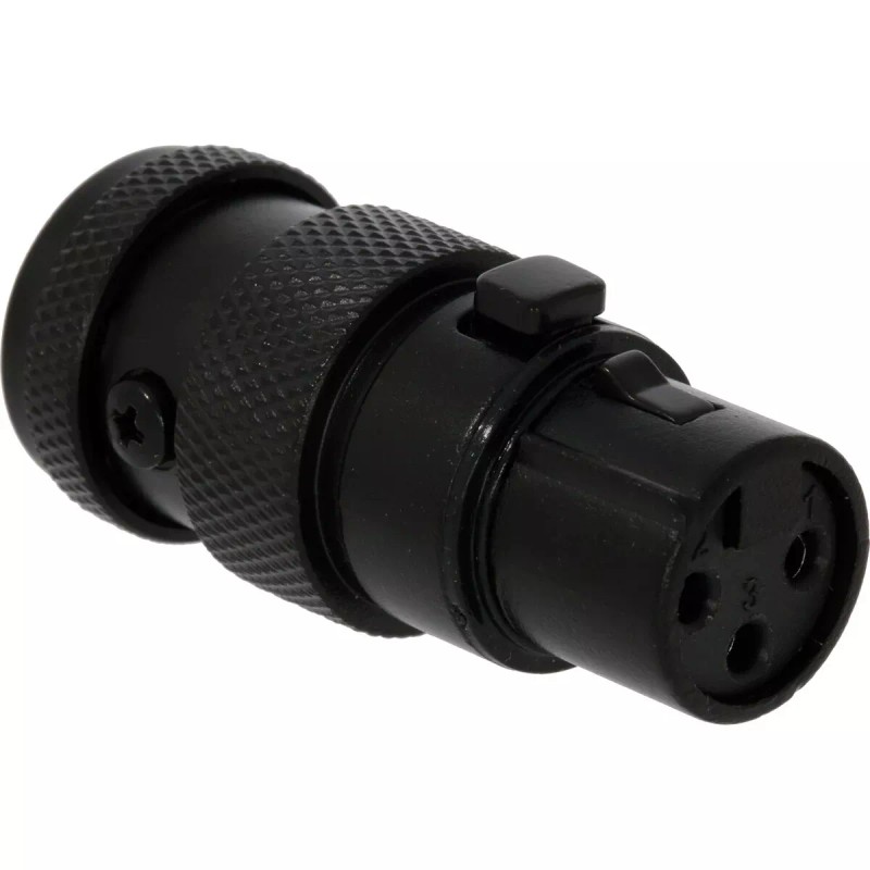 Squareplug SPX-FBK, Low Profile Heavy Duty Female 3 Pin XLR