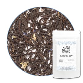 Simple Loose Leaf Blue Lady Grey Tea - Premium Loose Leaf Black Tea | High Caffeine, Keto-Friendly, Bright Citrus Flavor, Hand Packaged in USA, 4 oz
