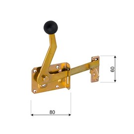 DMX - Garden Gate Latch Door Lock Garden Gate Bolt Bolt Push Bolt Lock Door Slide Door Holder for Garden Gates, Shutters, Gates, Pack of 1 - WOG - Golden, 80 x 60 mm