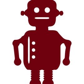 Decal Stickers of Robot Silhouette 2 (Burgundy) (Set of 2) Premium Waterproof Vinyl Decal Stickers for Laptop Smartphone Car Dirt Bike Wall Room Mason Jar Bathtub Door Skateboard - ANDstic741241RE