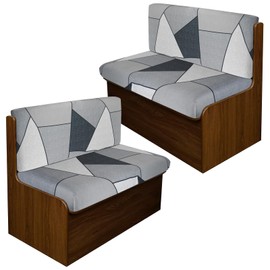 ByNaRIX RV Dinette Cushions Covers, RV Stretch Printed Sofa Seat Slipcovers Replacement Couch Cushion Cover Anti-Slip Camper Loveseat Sofa Furniture Beach Protector (2 Backrest Cover & 2 Bench Cover)