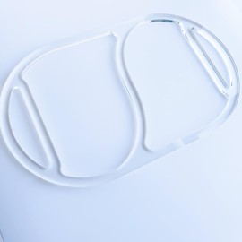 Oval 2 Section Valet Tray Router Template, Clear Acrylic Router Jig, Woodworking Template, Craft Template