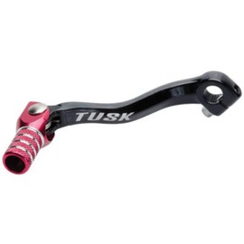 Tusk Folding Shift Lever Black/Red Tip - Compatible with: Honda CRF125F (Big Wheel) 2014-2025