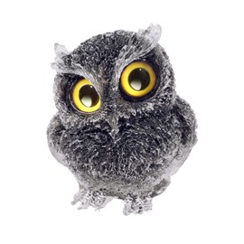 mookaitedecor 3 Inch Amethyst Crystal Owl Figurine Ornament for Home Office Decor Housewarming Gift Large Purple Owl Gift for Women Men, Resin Stone Animal Sculpture Statue Good Luck Ornament