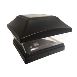 6" x 6" Solar Post Cap Light LED Bright SMD, 1 Piece, Black (6x6)