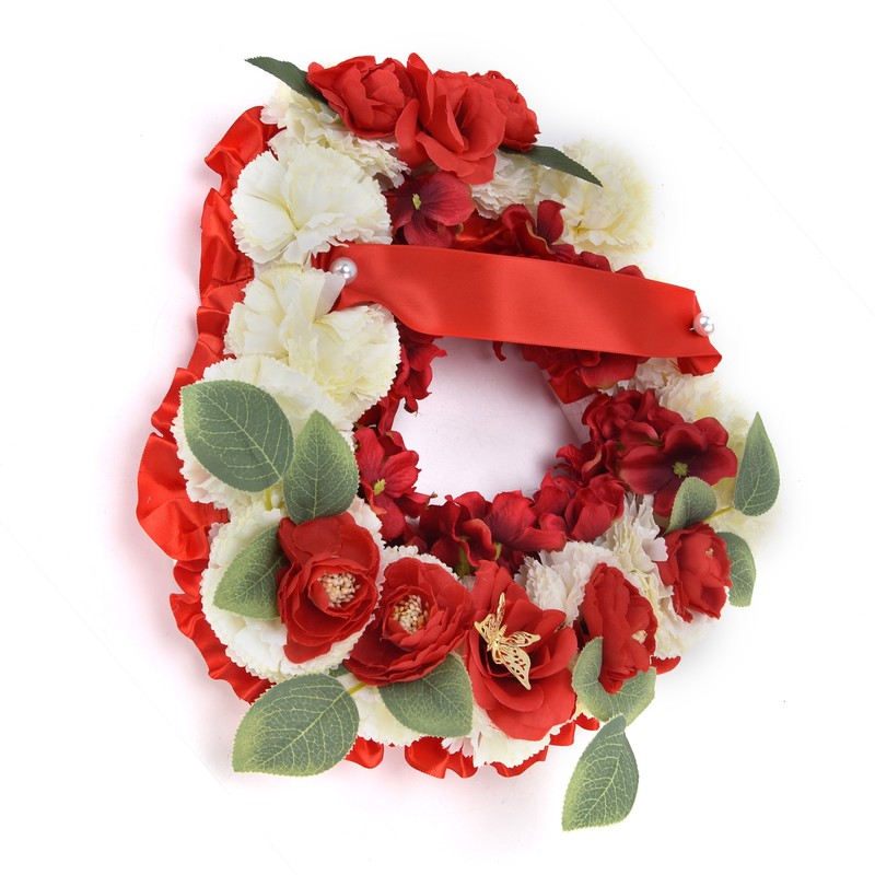 Artificial Heart Shaped Wreaths Wedding Wreaths Fake Flowers Decoration for
